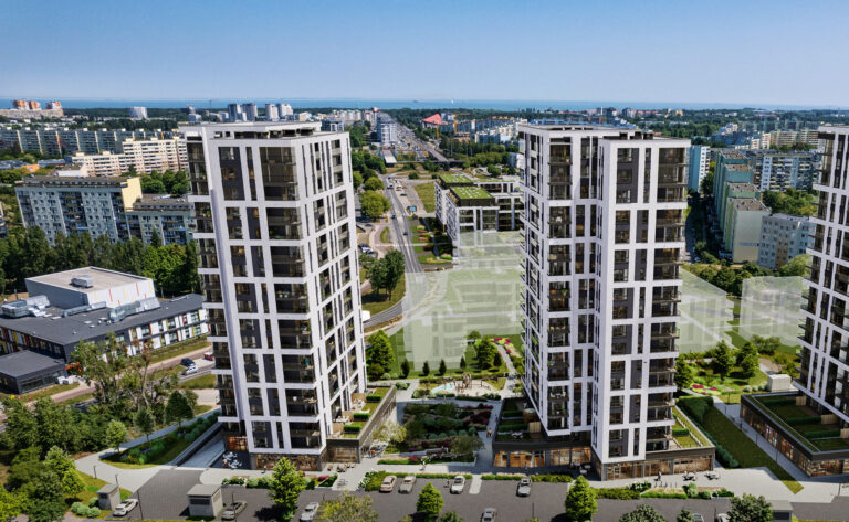 Zaspa Wysoko – widok z lotu ptaka